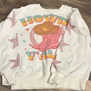 Kids White and Pink Sweatshirt